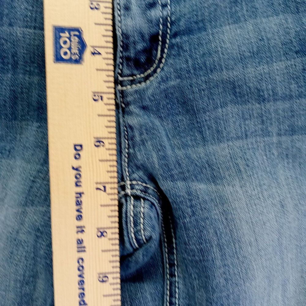 Earl Jean Jeans Women 27x28* Straight Leg Medium Wash Denim - Picture 7 of 11